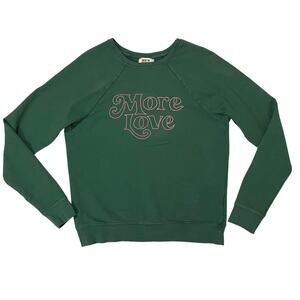 Back When by Anthropologie More Love Sweatshirt - Green - Small